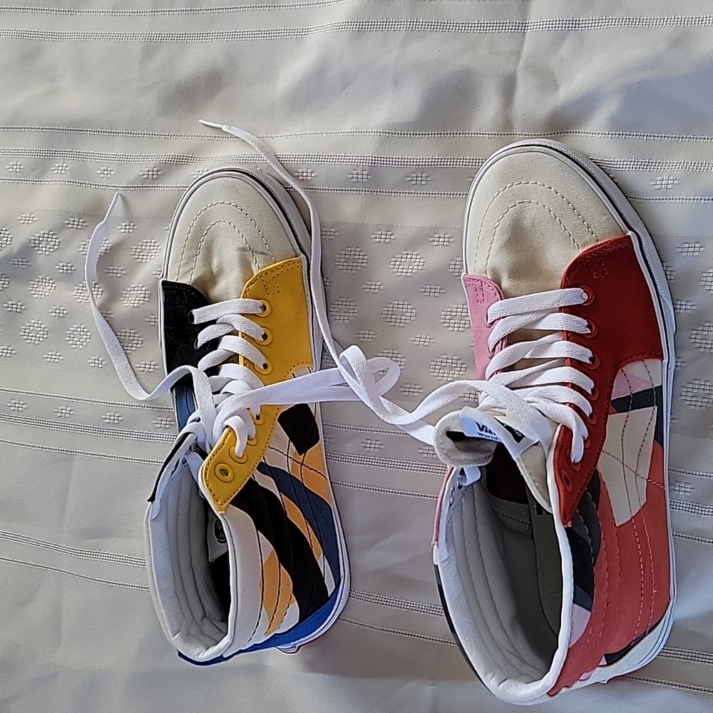 Vans off the wall high top shoes multi color